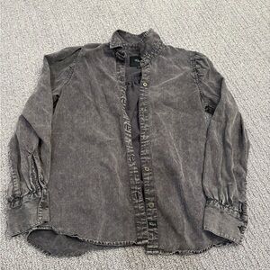 Rails Charcoal Button-Up Shirt Jacket
